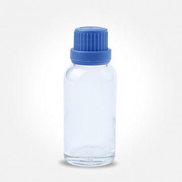 電子タバコ用　P.Pキャップ付き　クリアガラ空スボトル30ML